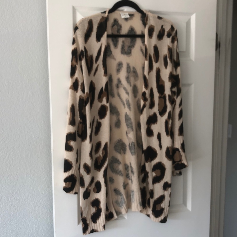 Leopard print cardigan